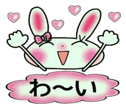 Cute loose and pretty rabbit sticker #11143824