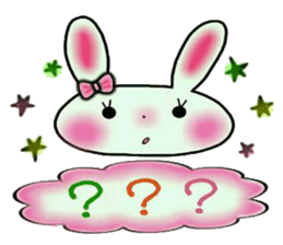 Cute loose and pretty rabbit sticker #11143827