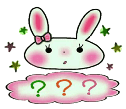 Cute loose and pretty rabbit sticker #11143827