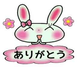 Cute loose and pretty rabbit sticker #11143828