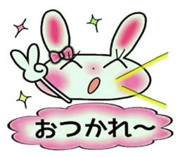 Cute loose and pretty rabbit sticker #11143833