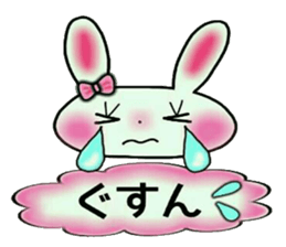 Cute loose and pretty rabbit sticker #11143846