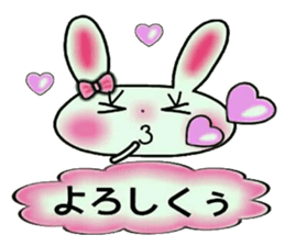 Cute loose and pretty rabbit sticker #11143847