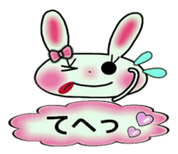 Cute loose and pretty rabbit sticker #11143849