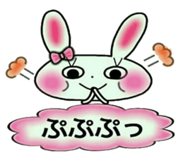 Cute loose and pretty rabbit sticker #11143852