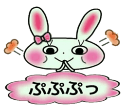 Cute loose and pretty rabbit sticker #11143852
