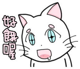 White cat's daily sticker #11144784