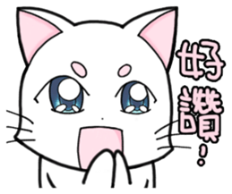 White cat's daily sticker #11144788