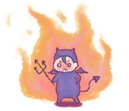 Fluffy Devil Boy sticker #11145481