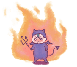Fluffy Devil Boy sticker #11145481
