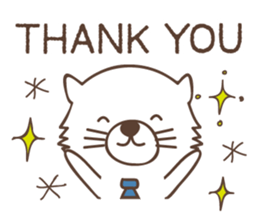 White cat family warmly sticker #11145671