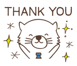 White cat family warmly sticker #11145671