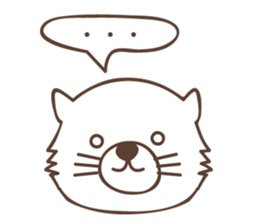 White cat family warmly sticker #11145695