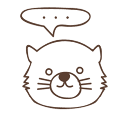 White cat family warmly sticker #11145695