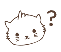 White cat family warmly sticker #11145696