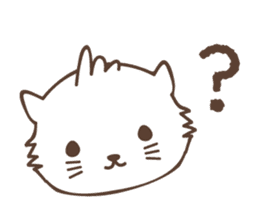 White cat family warmly sticker #11145696