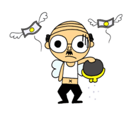 japanese little old guy " Moe Oyaji " sticker #11145831