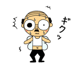 japanese little old guy " Moe Oyaji " sticker #11145838