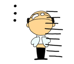 japanese little old guy " Moe Oyaji " sticker #11145847