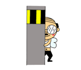 japanese little old guy " Moe Oyaji " sticker #11145854