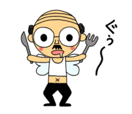 japanese little old guy " Moe Oyaji " sticker #11145856