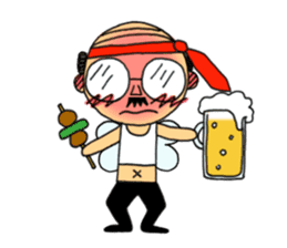 japanese little old guy " Moe Oyaji " sticker #11145857