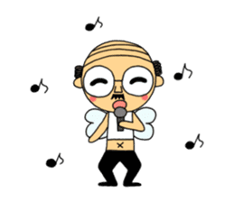 japanese little old guy " Moe Oyaji " sticker #11145858