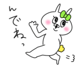 rabbit girl usapun5 sticker #11147205
