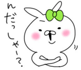 rabbit girl usapun5 sticker #11147206