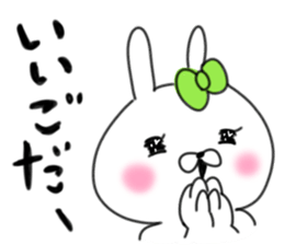rabbit girl usapun5 sticker #11147213