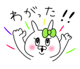 rabbit girl usapun5 sticker #11147224