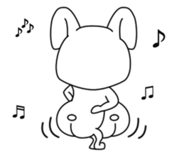 a long ear rabbit sticker #11147954