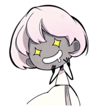 Girl and Skull sticker #11148381