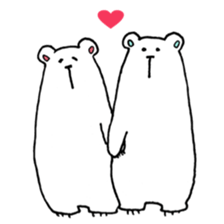 my white bear and penguin sticker #11149724
