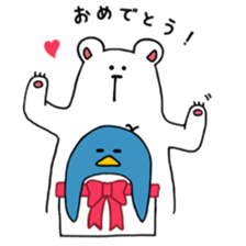 my white bear and penguin sticker #11149735