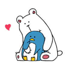 my white bear and penguin sticker #11149737