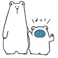 my white bear and penguin sticker #11149738