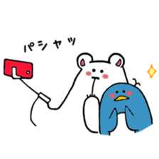 my white bear and penguin sticker #11149739