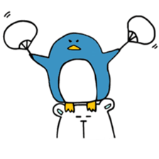 my white bear and penguin sticker #11149740