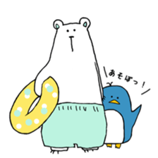 my white bear and penguin sticker #11149743
