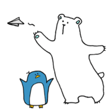 my white bear and penguin sticker #11149745