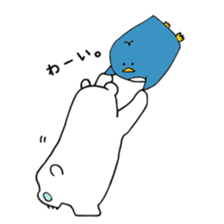 my white bear and penguin sticker #11149746