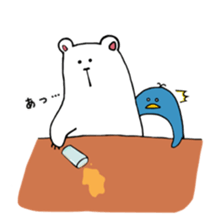 my white bear and penguin sticker #11149747