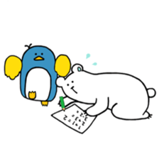 my white bear and penguin sticker #11149748