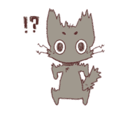 Cat story - crayon - sticker #11150362