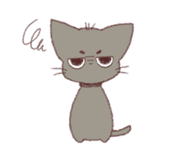 Cat story - crayon - sticker #11150363