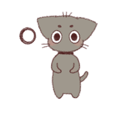 Cat story - crayon - sticker #11150369