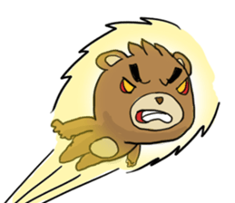 Action Grizzly Bear sticker #11151162