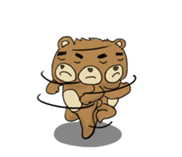 Action Grizzly Bear sticker #11151170