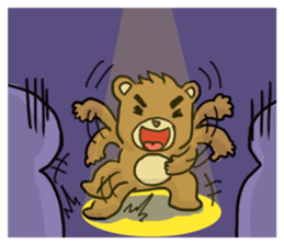 Action Grizzly Bear sticker #11151174